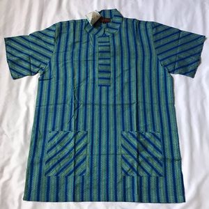 NWT Indian Bollywood handloom yarn dyed shirt